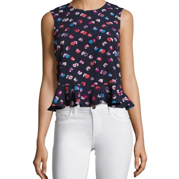 Rebecca Taylor Tops - Rebecca Taylor Sakura Ruffle Top Navy Size 4